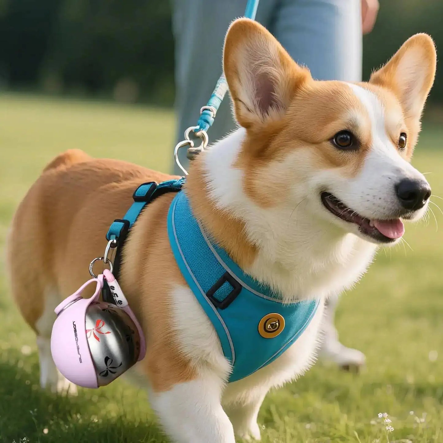 PawSip - Botella 2 en 1 para perros plegable.